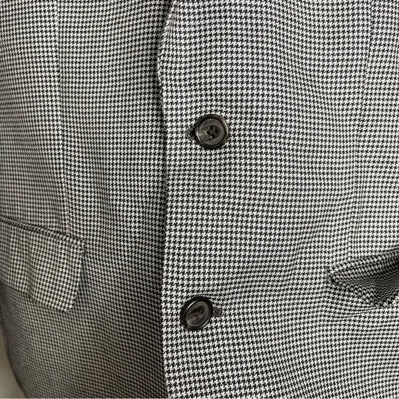 Ralph Lauren Houndstooth 2-Button Silk/Wool Blend Blazer Jacket Size 38R classic